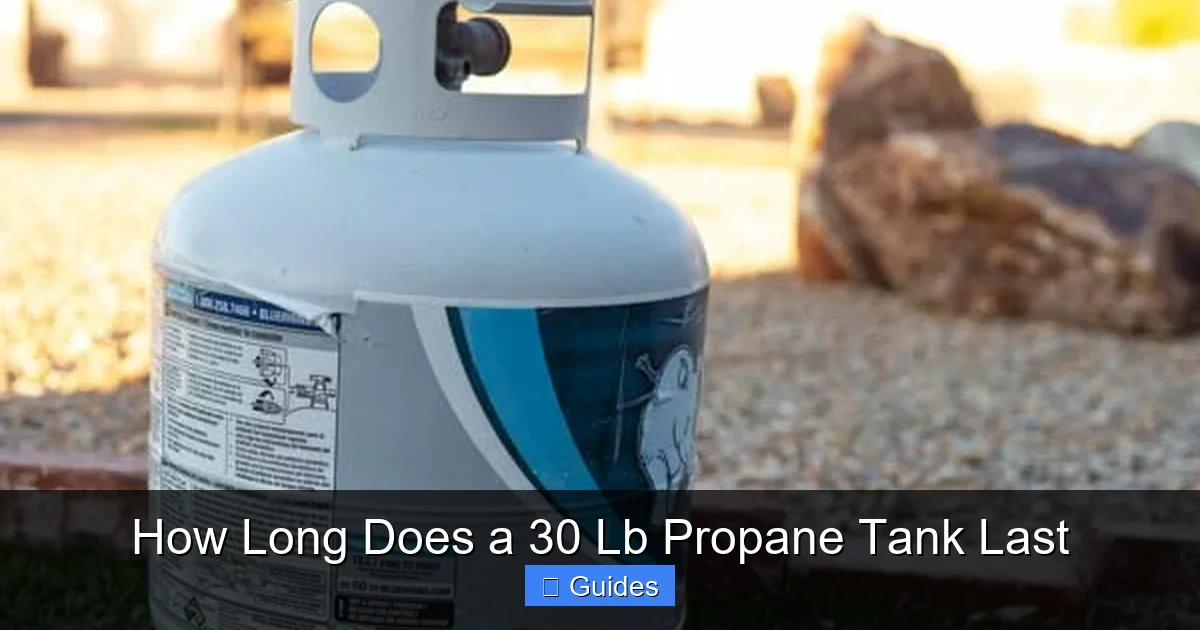 How Long Does a 30 Lb Propane Tank Last