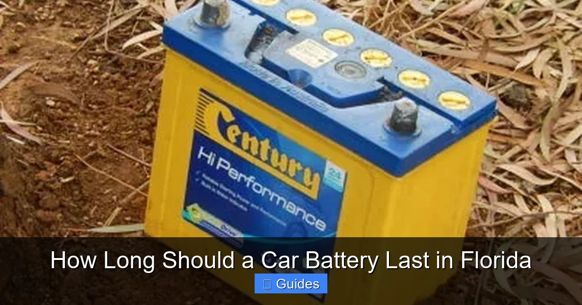 How Long Should a Car Battery Last in Florida