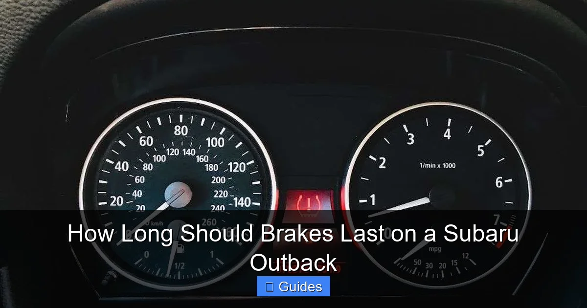 How Long Should Brakes Last on a Subaru Outback