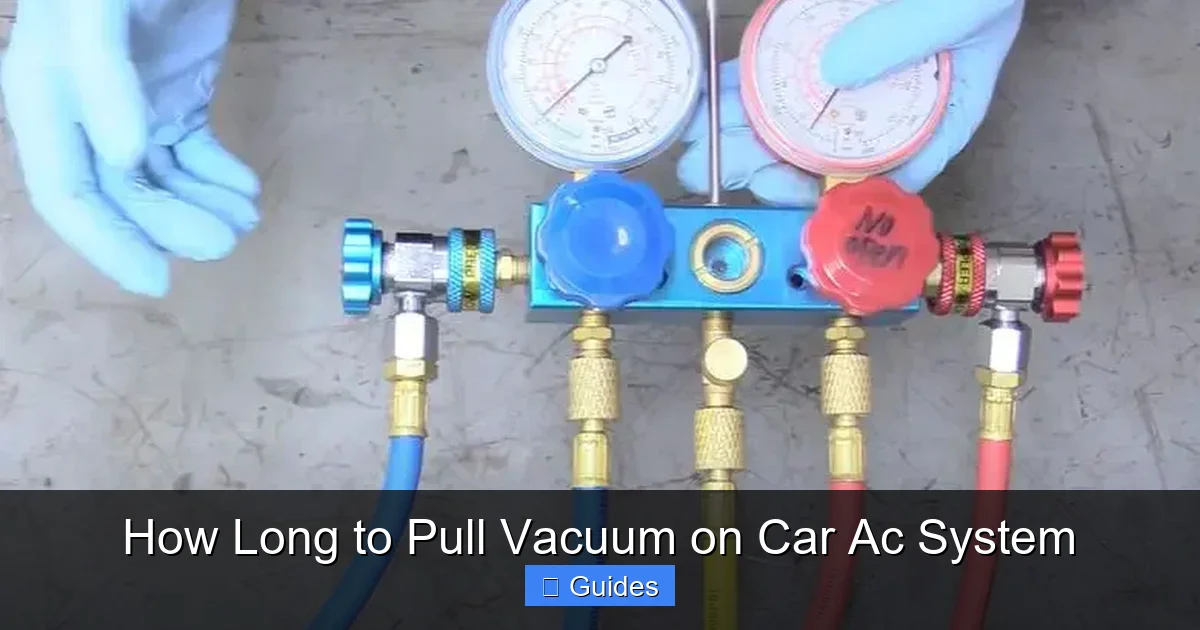 How Long to Pull Vacuum on Car Ac System