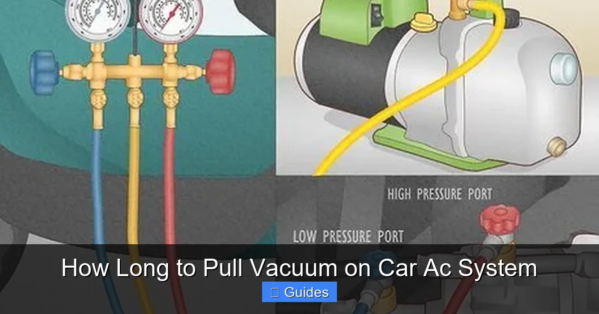 How Long to Pull Vacuum on Car Ac System