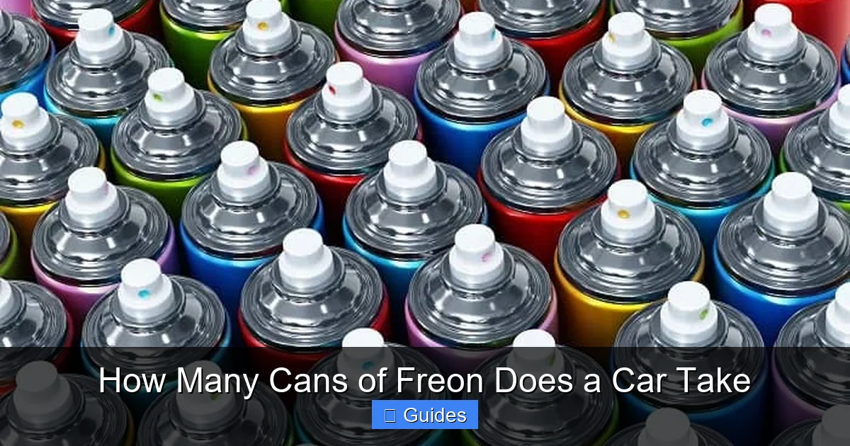 How Many Cans of Freon Does a Car Take