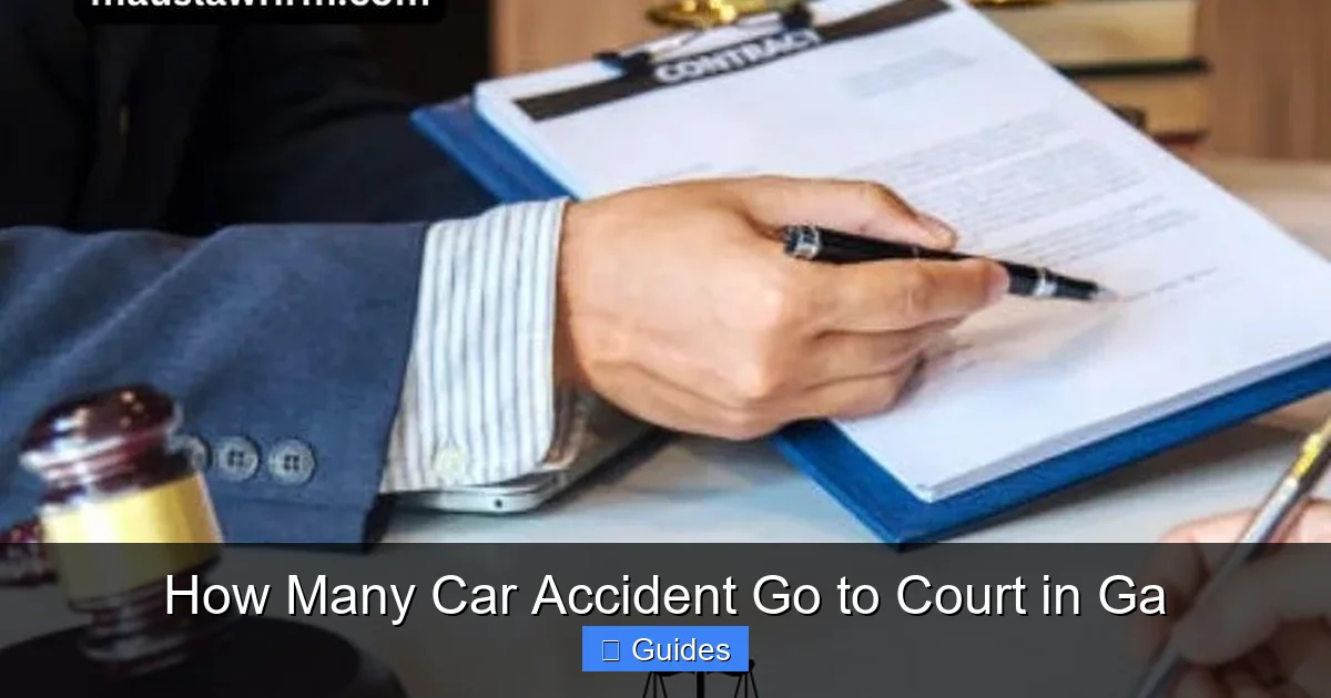 How Many Car Accident Go to Court in Ga
