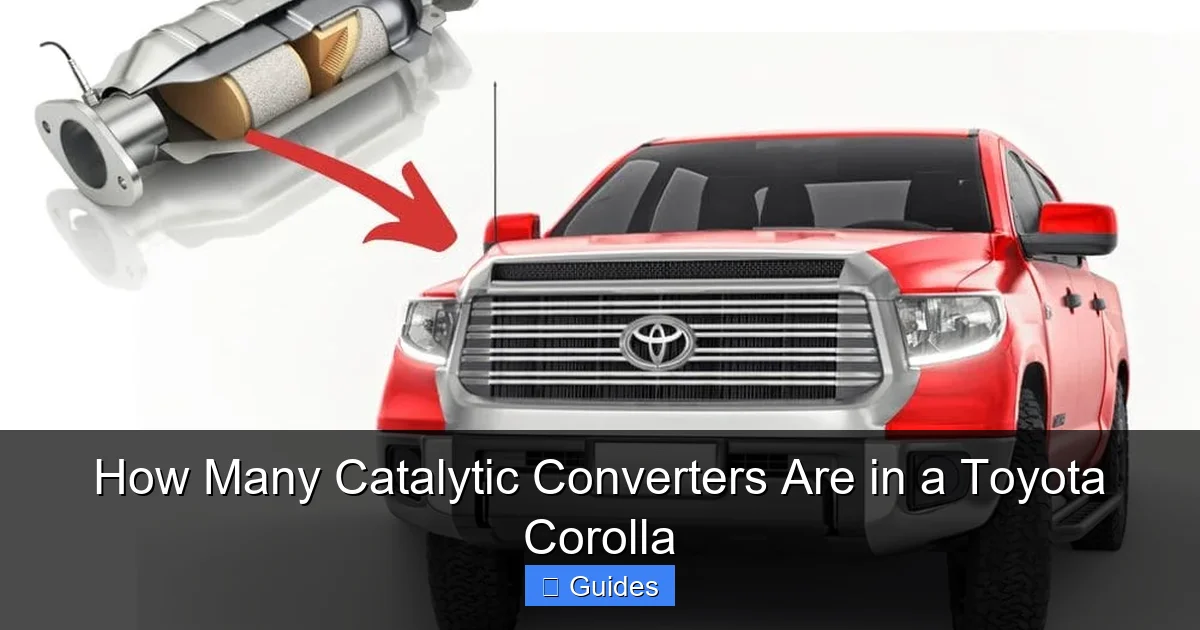 How Many Catalytic Converters Are in a Toyota Corolla