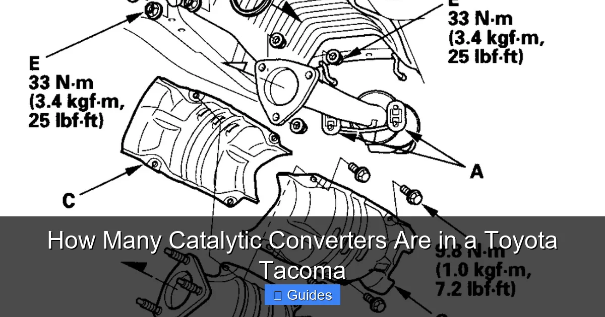 How Many Catalytic Converters Are in a Toyota Tacoma