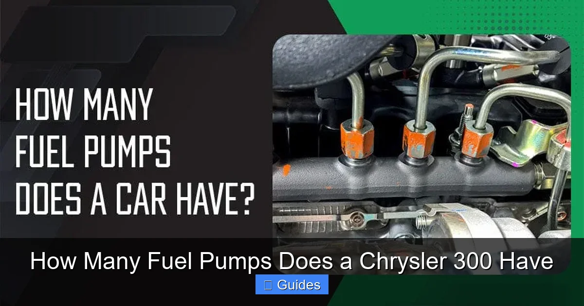 How Many Fuel Pumps Does a Chrysler 300 Have