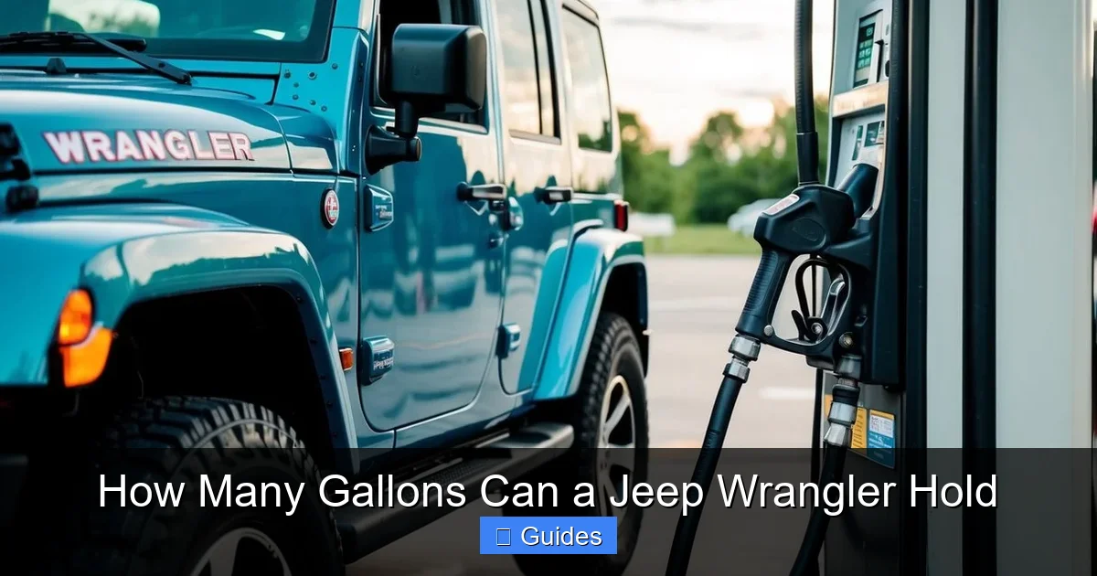How Many Gallons Can a Jeep Wrangler Hold