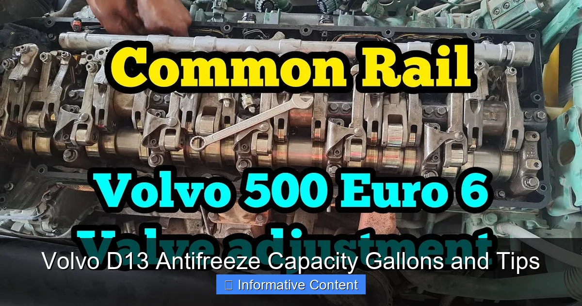Volvo D13 Antifreeze Capacity Gallons and Tips