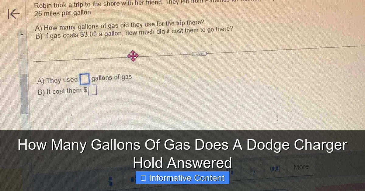 How Many Gallons Of Gas Does A Dodge Charger Hold Answered