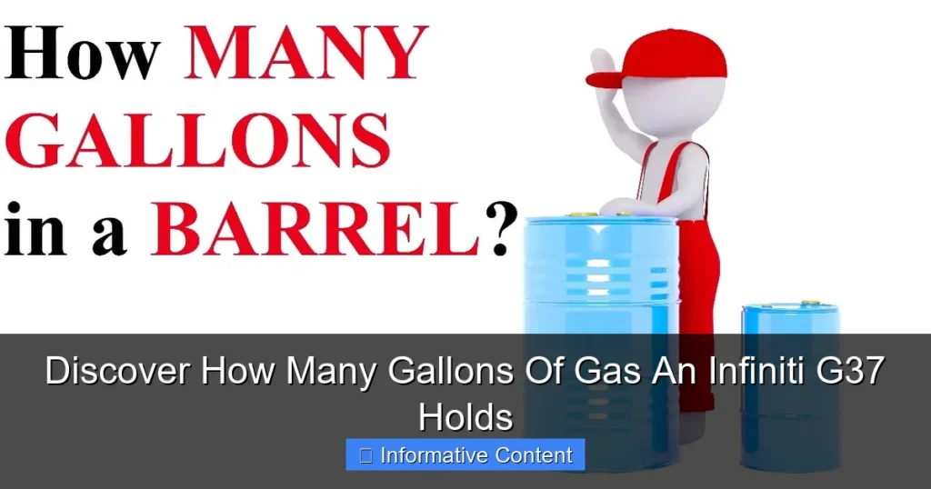 Discover How Many Gallons Of Gas An Infiniti G37 Holds
