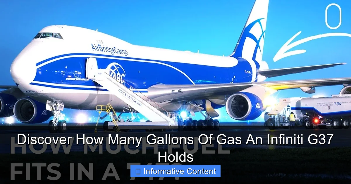 Discover How Many Gallons Of Gas An Infiniti G37 Holds