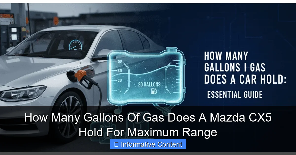 How Many Gallons Of Gas Does A Mazda CX5 Hold For Maximum Range