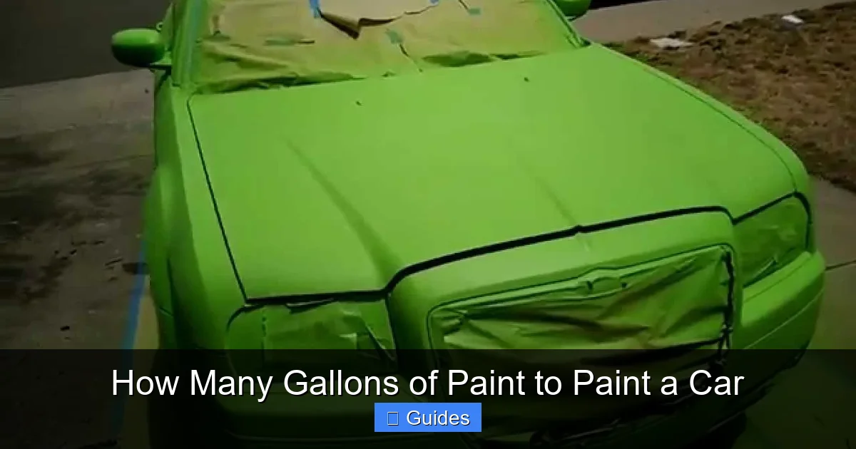 How Many Gallons of Paint to Paint a Car