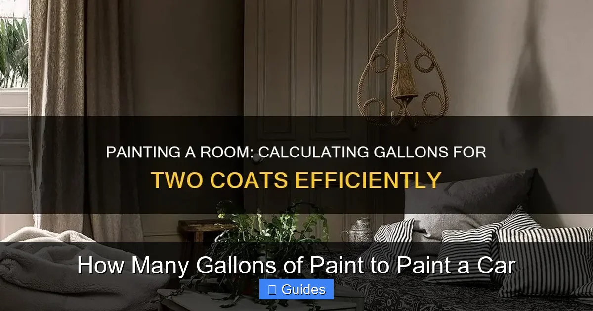 How Many Gallons of Paint to Paint a Car