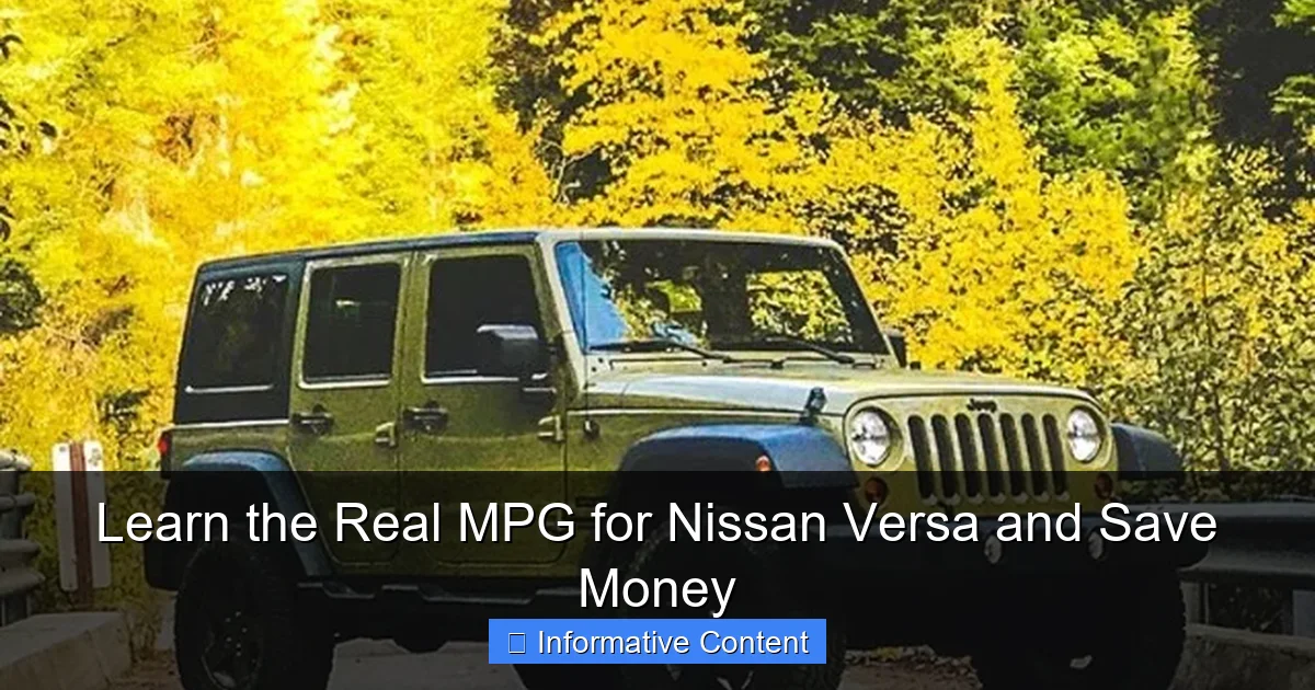 Learn the Real MPG for Nissan Versa and Save Money