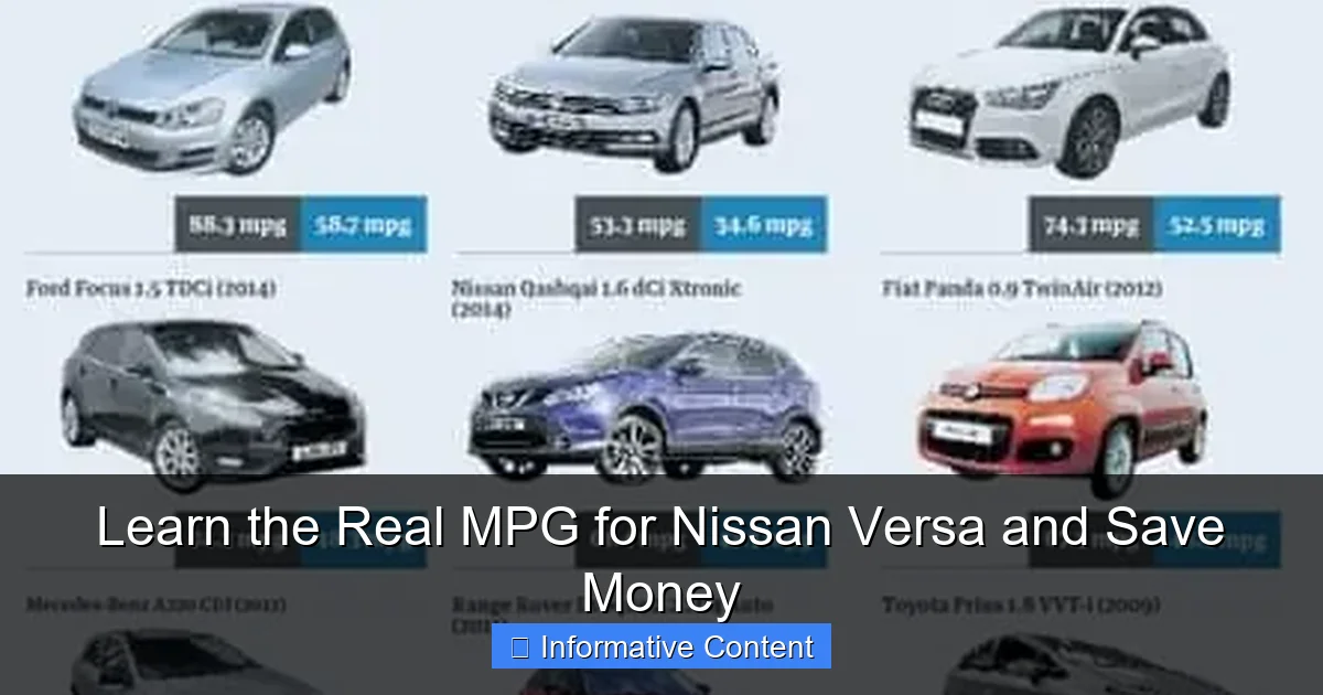 Learn the Real MPG for Nissan Versa and Save Money