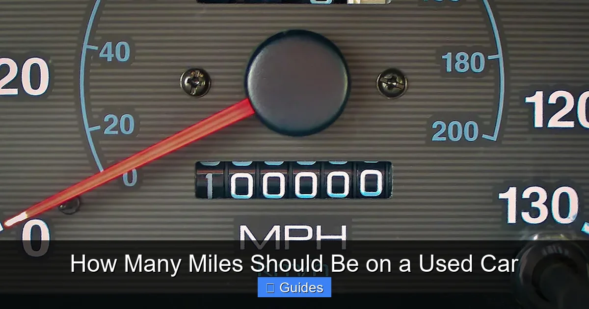 How Many Miles Should Be on a Used Car