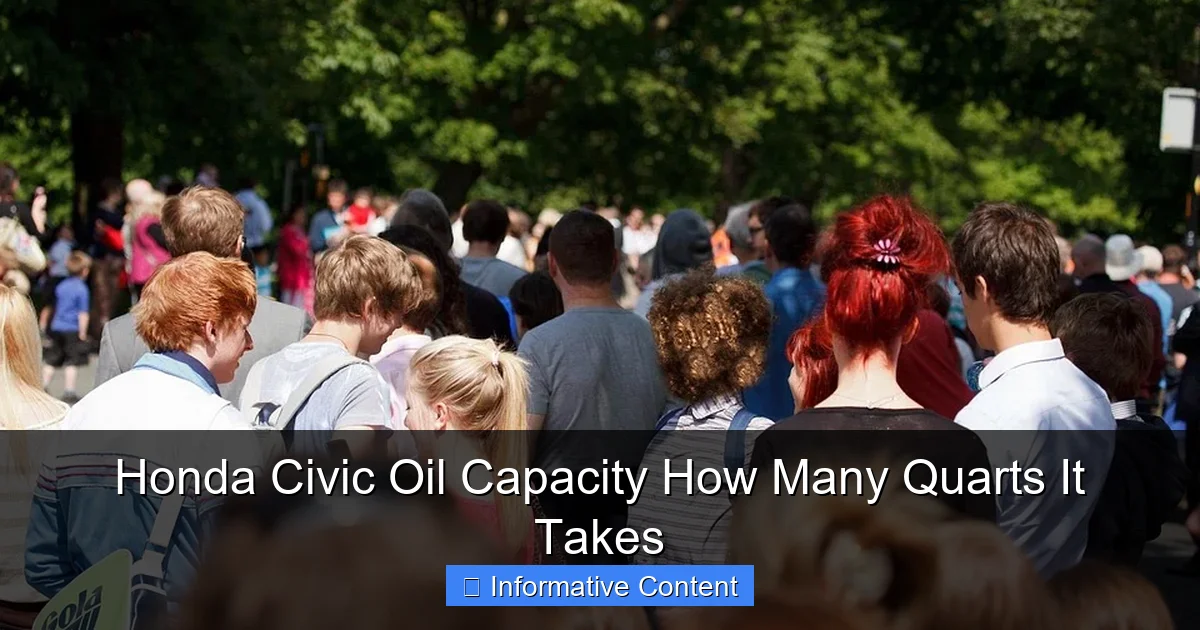 Honda Civic Oil Capacity How Many Quarts It Takes