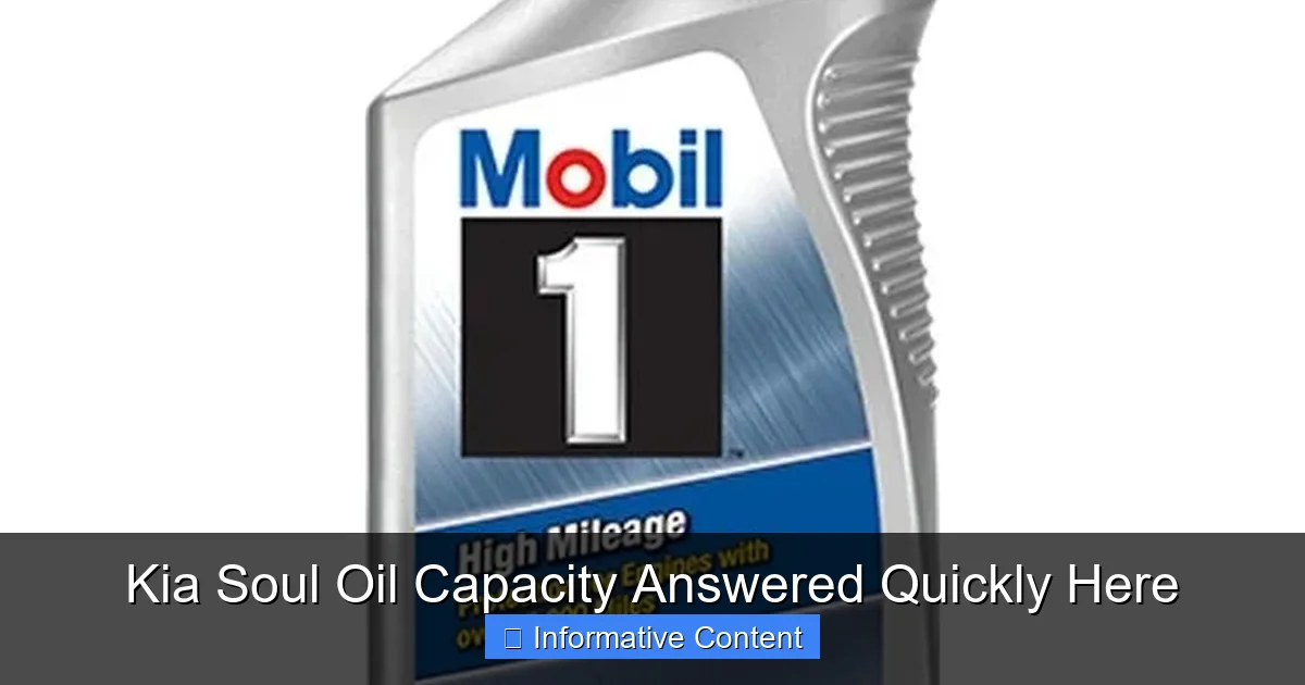 Kia Soul Oil Capacity Answered Quickly Here