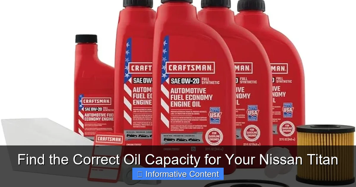 Find the Correct Oil Capacity for Your Nissan Titan