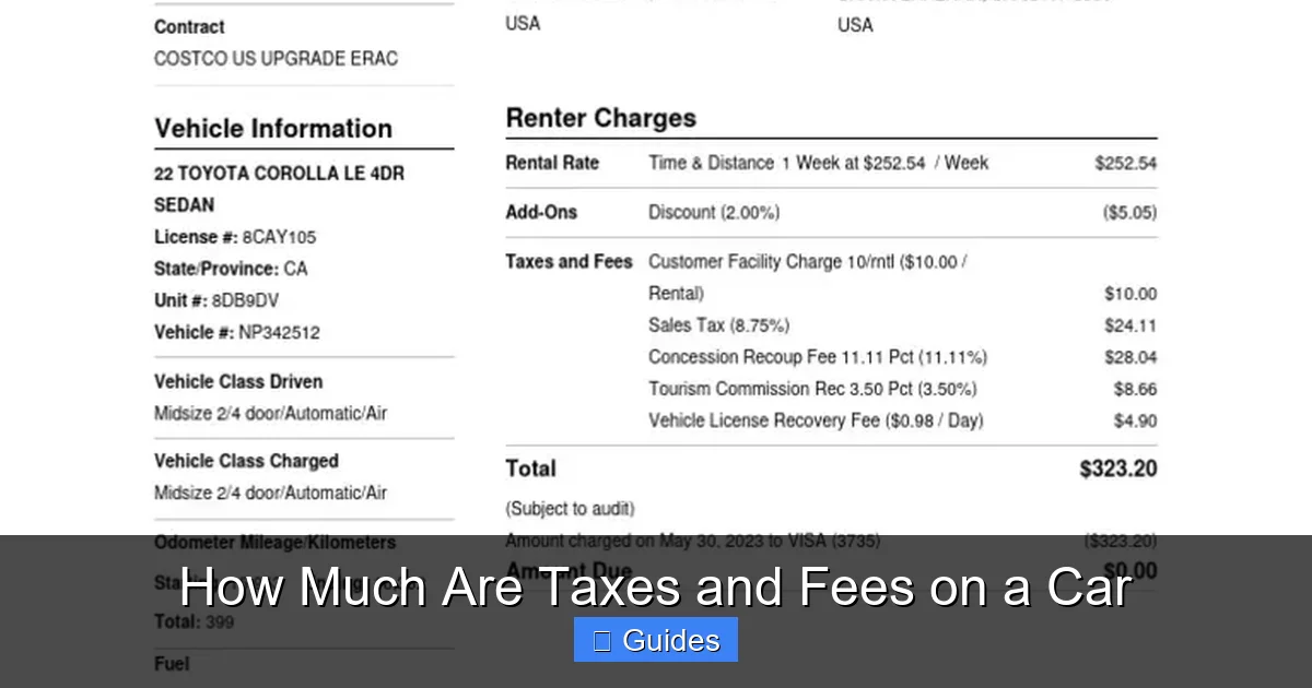 How Much Are Taxes and Fees on a Car