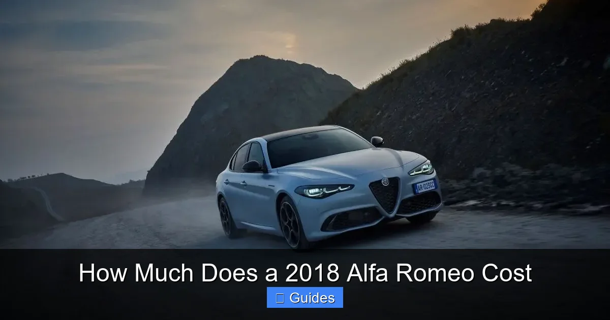 How Much Does a 2018 Alfa Romeo Cost
