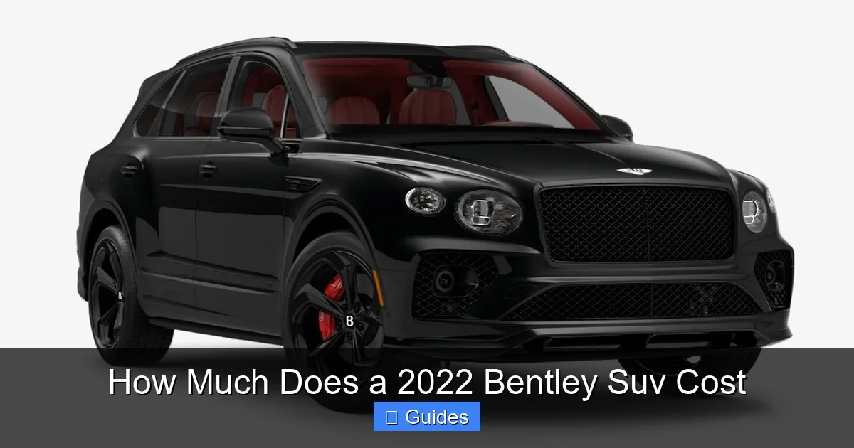 How Much Does a 2022 Bentley Suv Cost