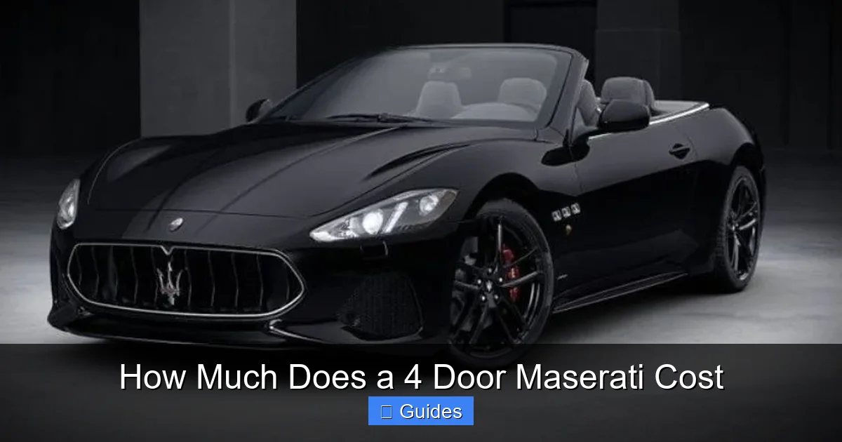 How Much Does a 4 Door Maserati Cost