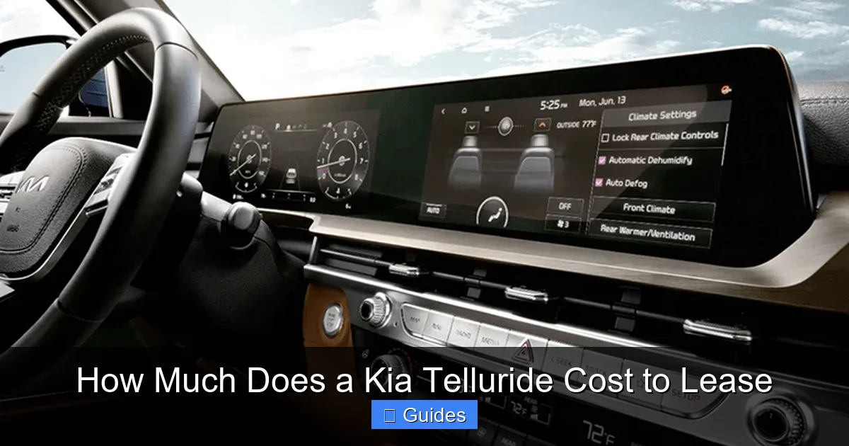 How Much Does a Kia Telluride Cost to Lease