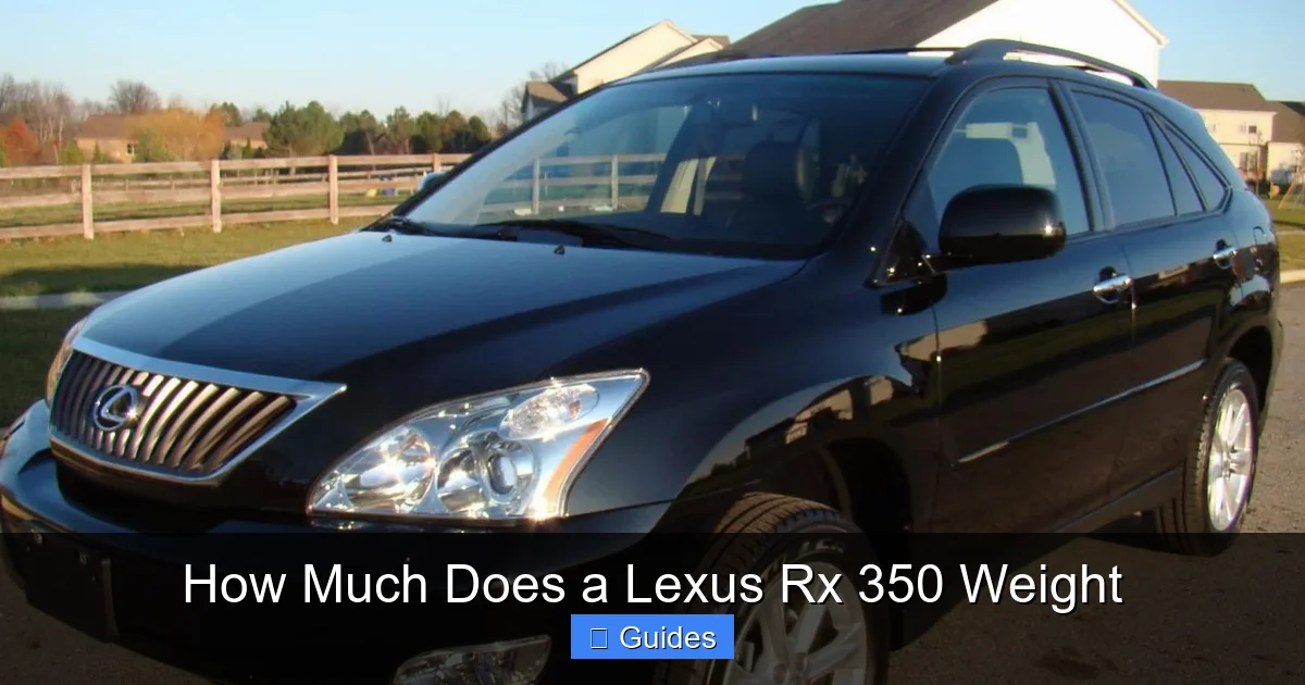 How Much Does a Lexus Rx 350 Weight