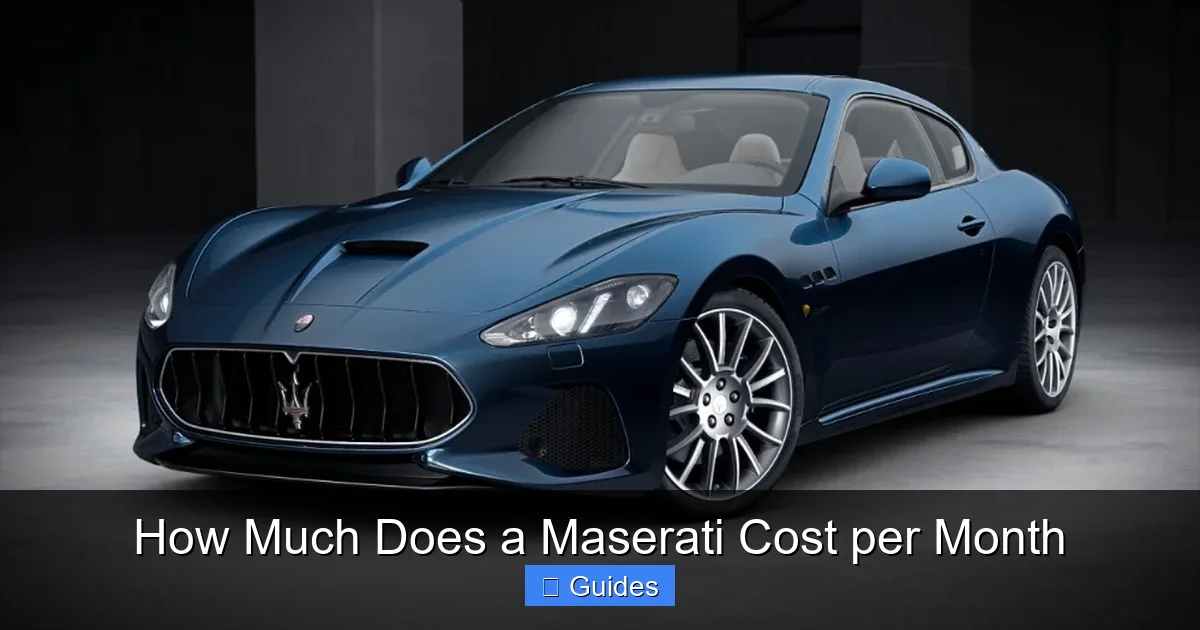 How Much Does a Maserati Cost per Month