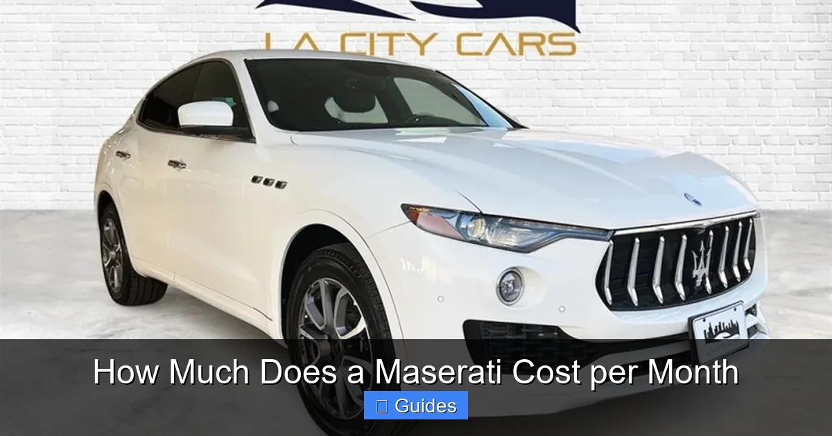 How Much Does a Maserati Cost per Month