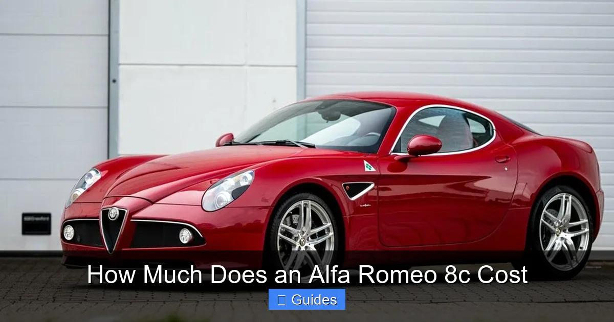 How Much Does an Alfa Romeo 8c Cost