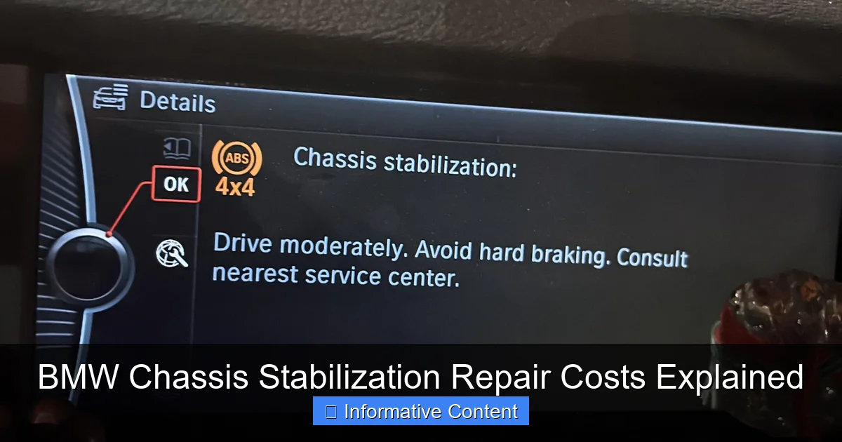 BMW Chassis Stabilization Repair Costs Explained