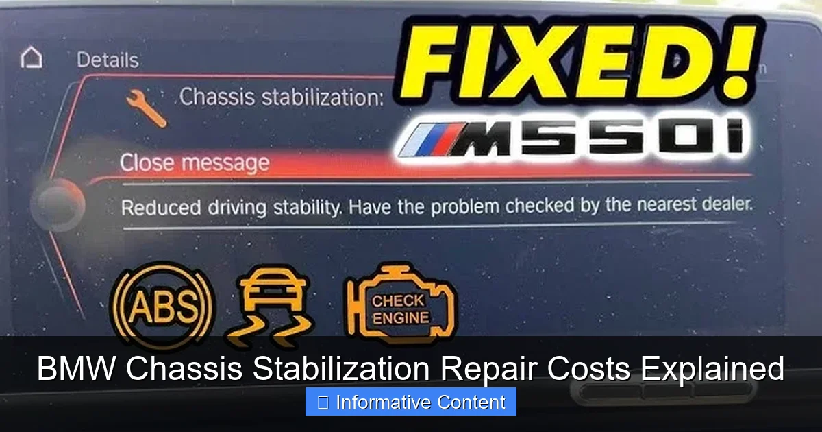 BMW Chassis Stabilization Repair Costs Explained