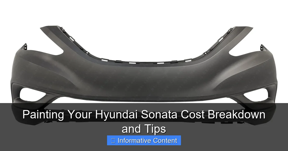 Painting Your Hyundai Sonata Cost Breakdown and Tips