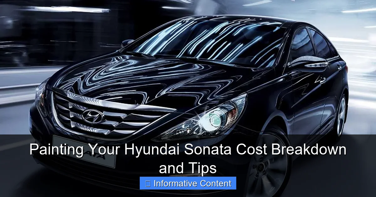 Painting Your Hyundai Sonata Cost Breakdown and Tips