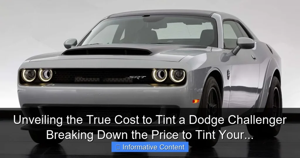 Unveiling the True Cost to Tint a Dodge Challenger Breaking Down the Price to Tint Your...
