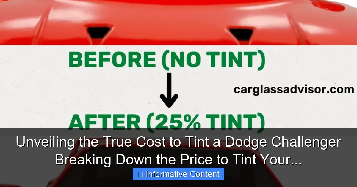 Unveiling the True Cost to Tint a Dodge Challenger Breaking Down the Price to Tint Your...