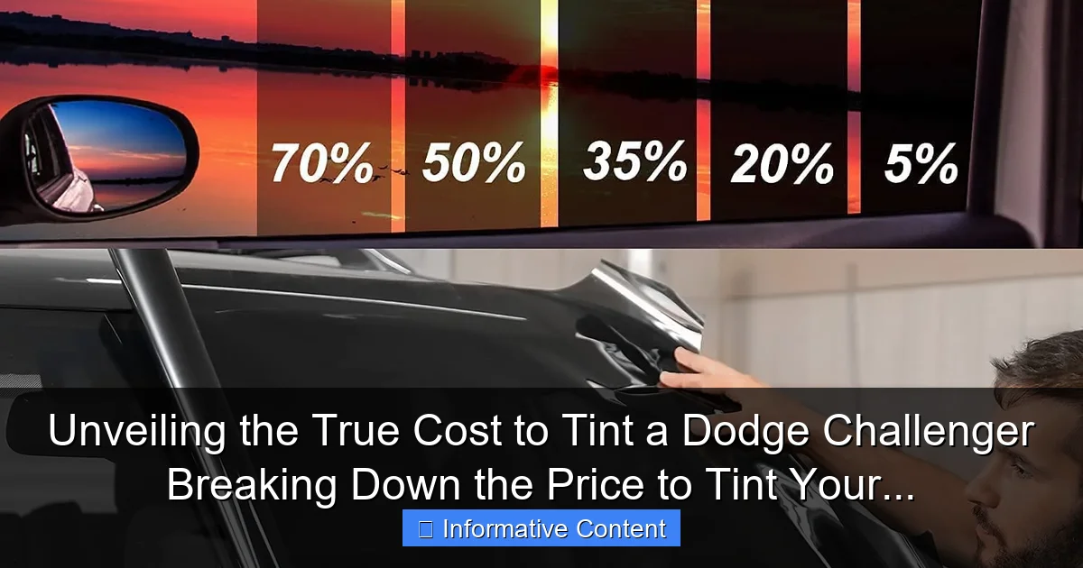 Unveiling the True Cost to Tint a Dodge Challenger Breaking Down the Price to Tint Your...