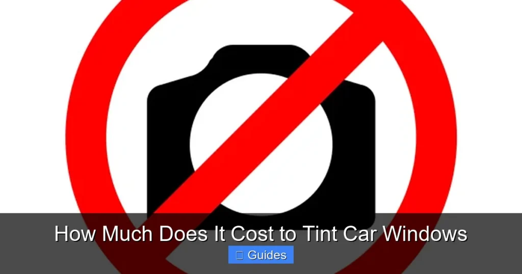 How Much Does It Cost to Tint Car Windows