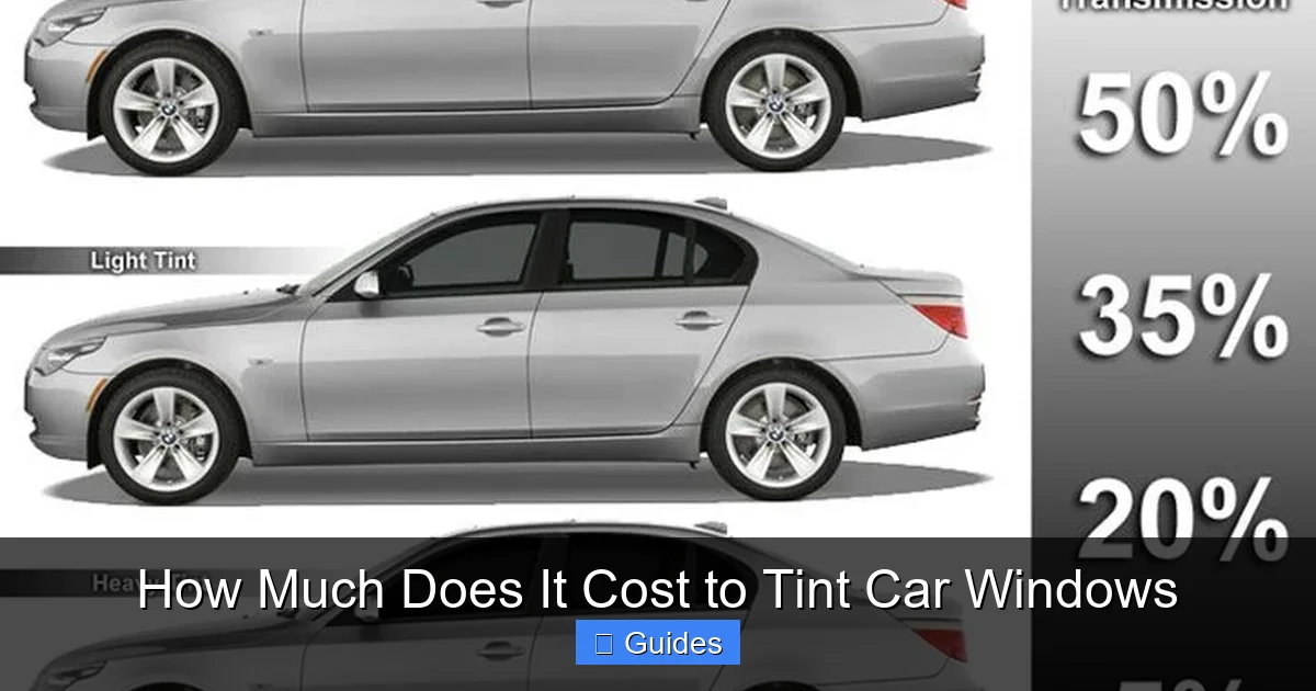How Much Does It Cost to Tint Car Windows