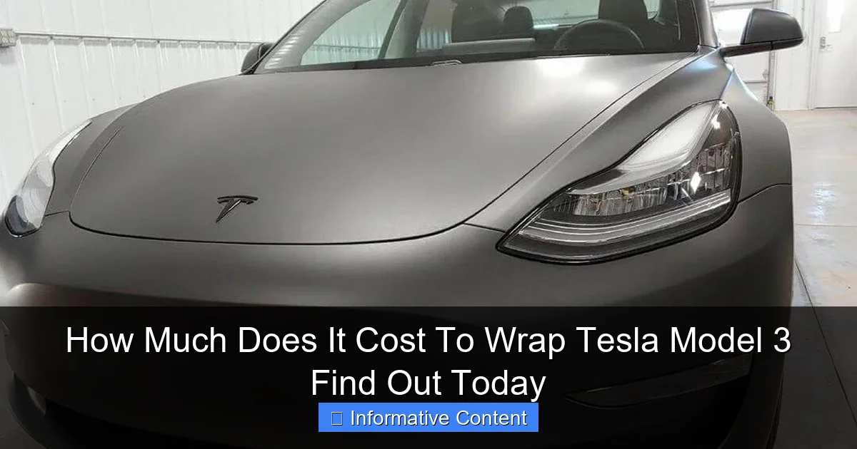How Much Does It Cost To Wrap Tesla Model 3 Find Out Today