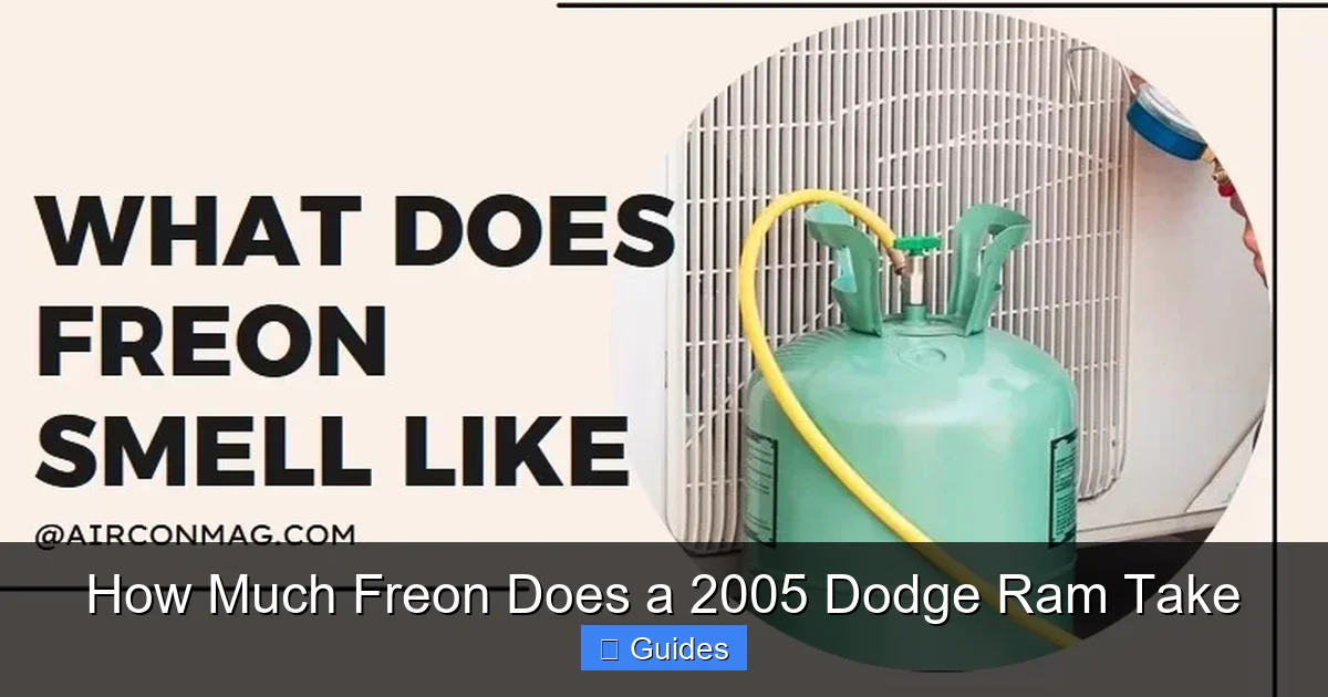 How Much Freon Does a 2005 Dodge Ram Take