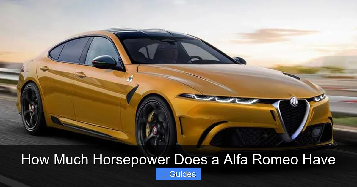 How Much Horsepower Does a Alfa Romeo Have