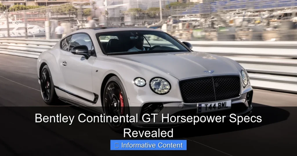 Bentley Continental GT Horsepower Specs Revealed