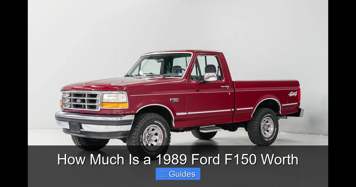 How Much Is a 1989 Ford F150 Worth