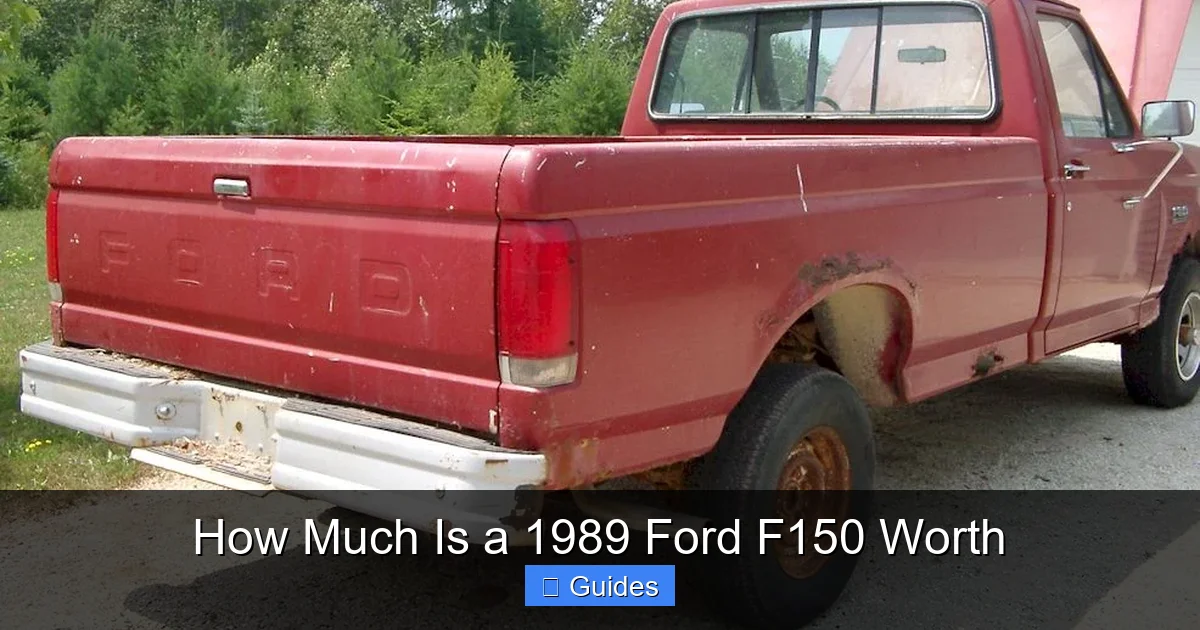 How Much Is a 1989 Ford F150 Worth