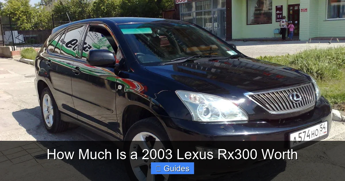 How Much Is a 2003 Lexus Rx300 Worth