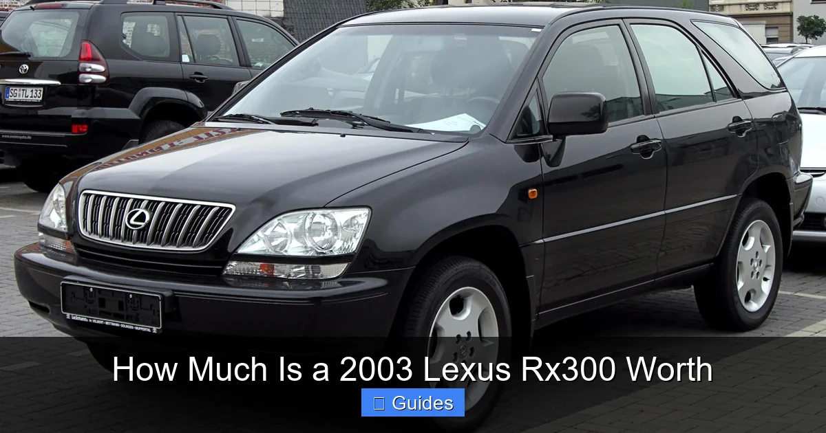 How Much Is a 2003 Lexus Rx300 Worth